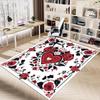 1 Stück Rose Herz Anti-Rutsch Boden Teppich, Büro, Familie, Schlafzimmer, Studio - Großer Teppich, Lebendige Farben-C0498