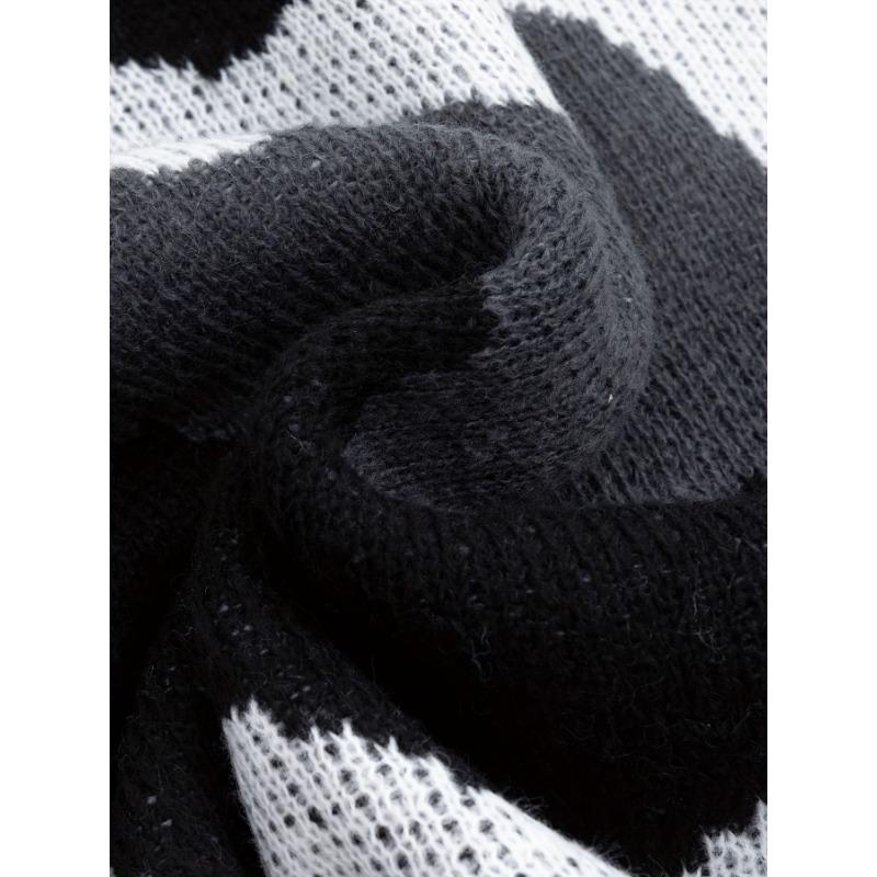 Autumn and Winter Round Neck Pullover Loose Retro Knitwear Men's Long-sleeved Fashion Tops