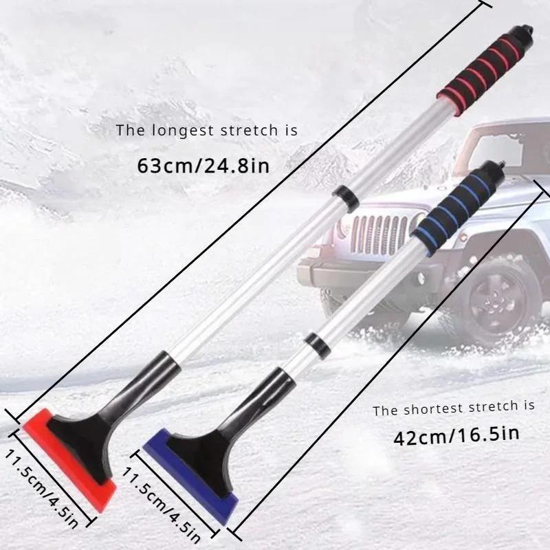 Extendable Aluminum Snow Brush Ice Scraper for Car Windshield Extra-long Design