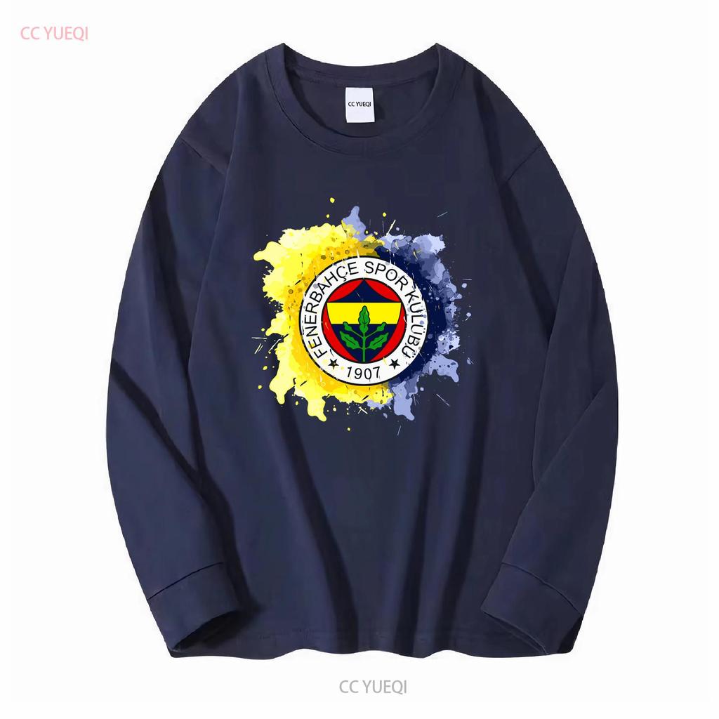 Nové Limitované Tmavé Fenerbahce Istanbul Akvarelový Design Klasické Tričko s dlouhým nebo krátkým rukávem vintage Prané módní grafika