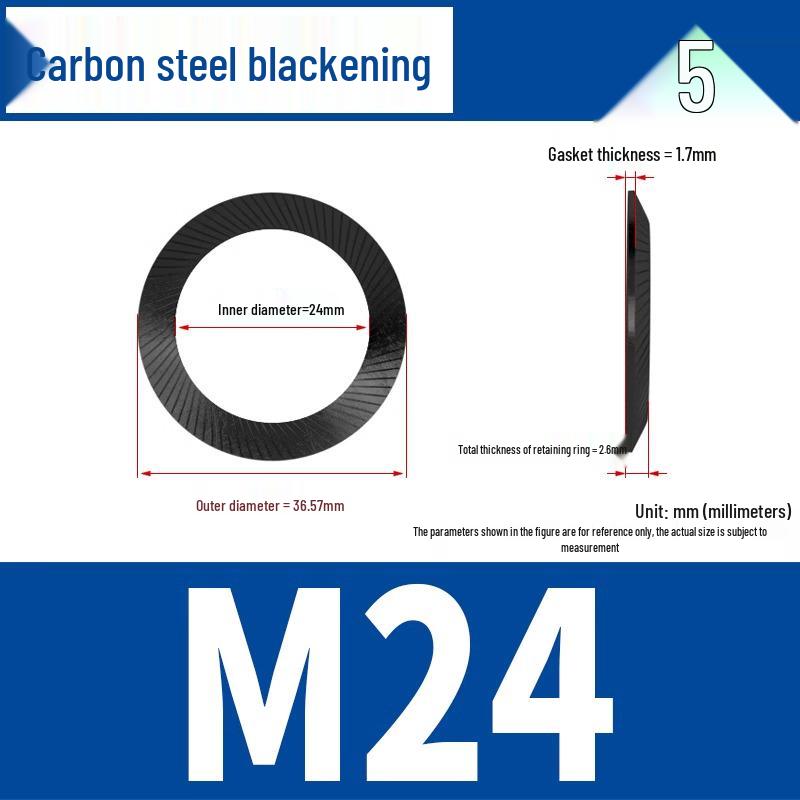 304 Stainless Steel Double-Sided Serrated Lock Washer, Anti-slip Butterfly-shaped, M3-M42