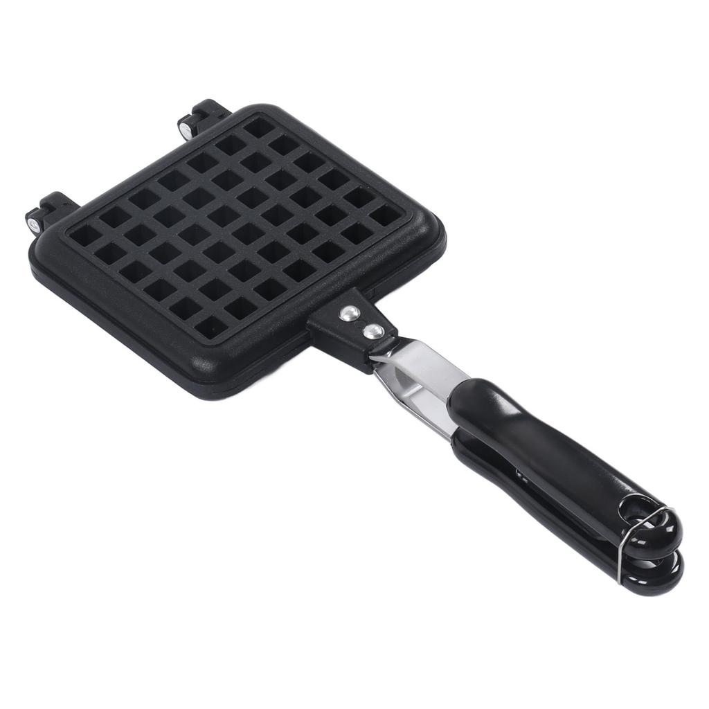 Square Waffle Baking Pan Non Stick Coating Aluminum Alloy Waffle Maker Pot with Dual Handles