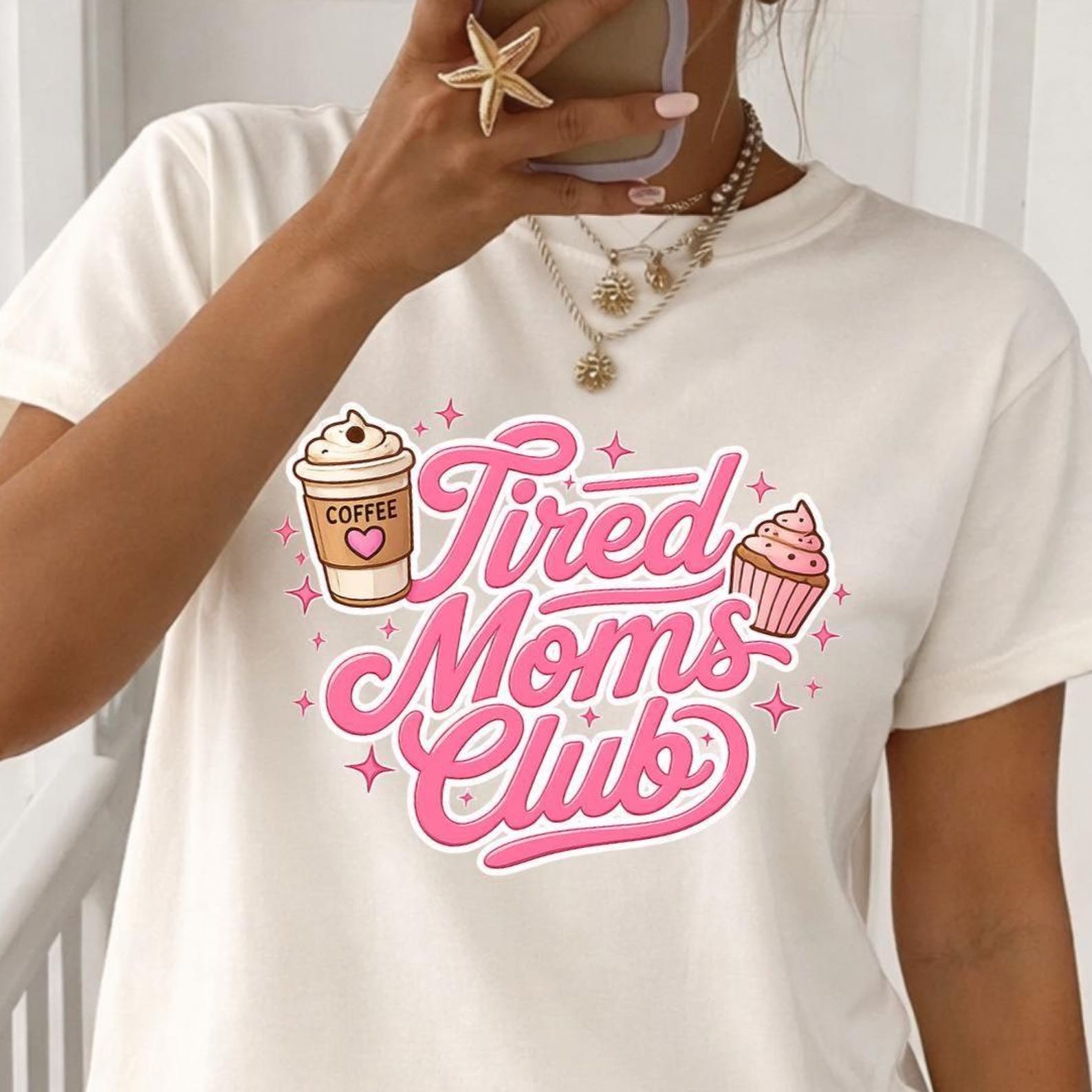 Tired Moms Club T-Shirt, Trendy Mom Tee, Funny Mom Shirt, Gift for Mom Shirt, Coffee Mom Shirt, Comfort Color Mom Shirt, Mothers Day Shirt 2XL