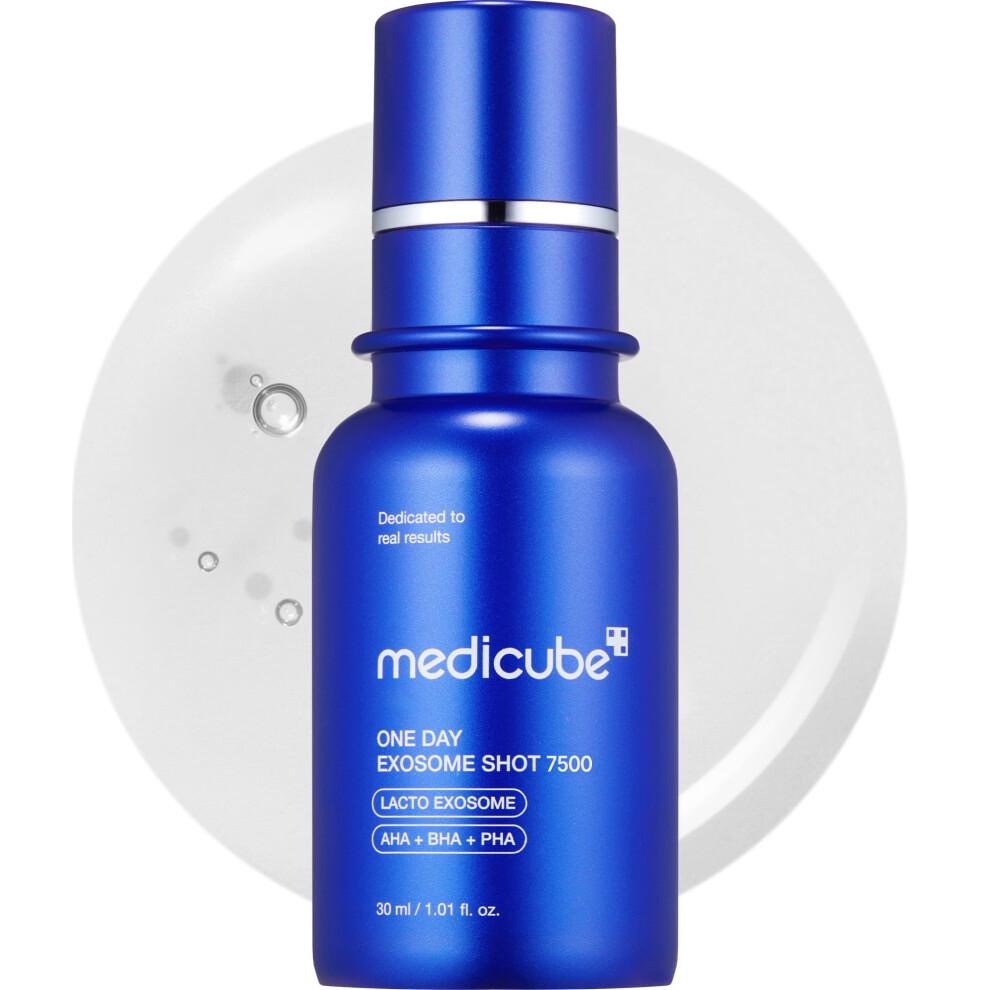 Medicube Zero Exosome Shot 7,500 PPM Spicule Facial Serum | Liquid Skin Booster Serum | Exosome, AHA+BHA+PHA | Pore Care, Dead Skin Cells, Skin Textur