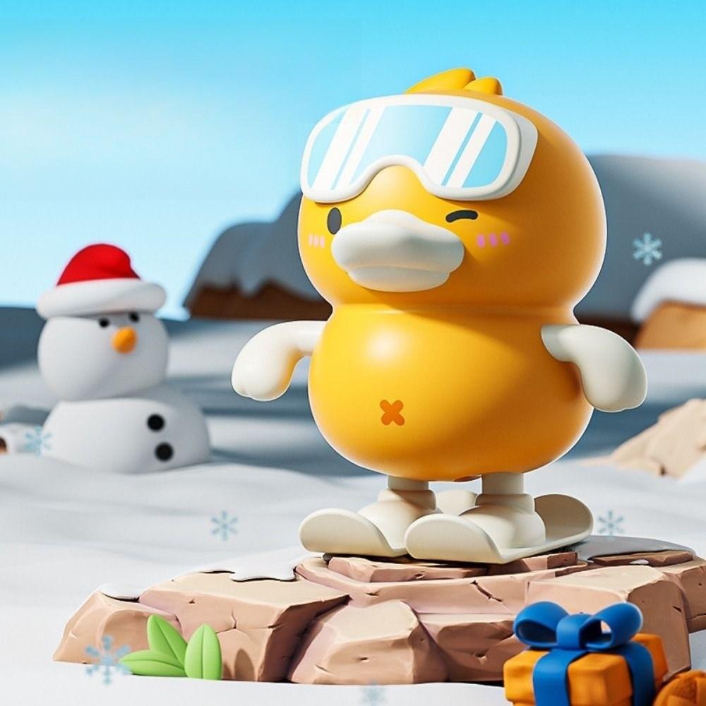 Plastic Material Skiing duck toy Yellow Duck Jumping Duck Toy Clockwork Duck Toy  Desktop Companion