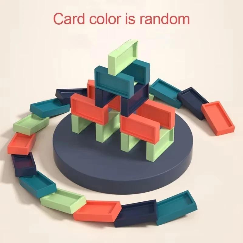 Automatic Laying Domino Train Electric Car Brick Blocks Kits Creative Games Intelligence Educational DIY Toys Kids Birthday Gift