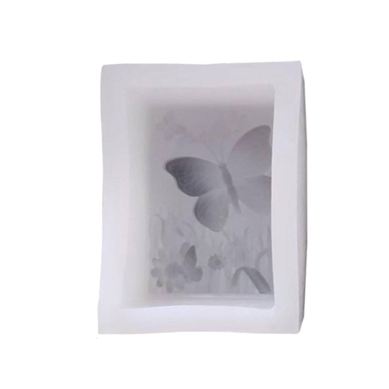 Silicone Craft Mould With Orchids Grass Dragonflies Butterfly Florals Detail for Baking and Making