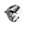 Cross Surround Irregular Opening Smooth Surface Bracelet Retro High Sense Unique Twist Bracelet Arm Ring