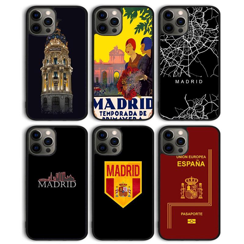 Madrid Capital Spain Phone Case Back Cover For IPhone 18 17 Air 16 15 14 Plus 11 Pro Max 13 Pro Max 12 Max Coque