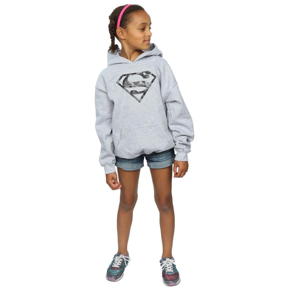 DC Comics Girls Superman Marble Logo Hoodie