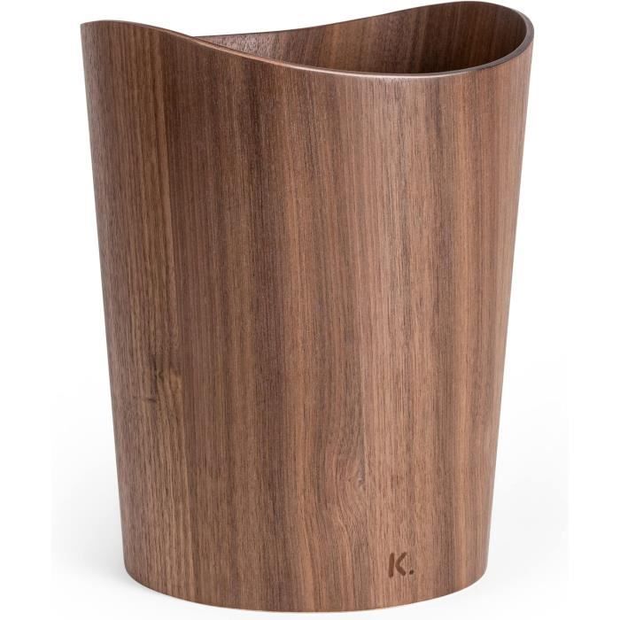 Kazai genuine wood waste bin börje 9 liters walnut