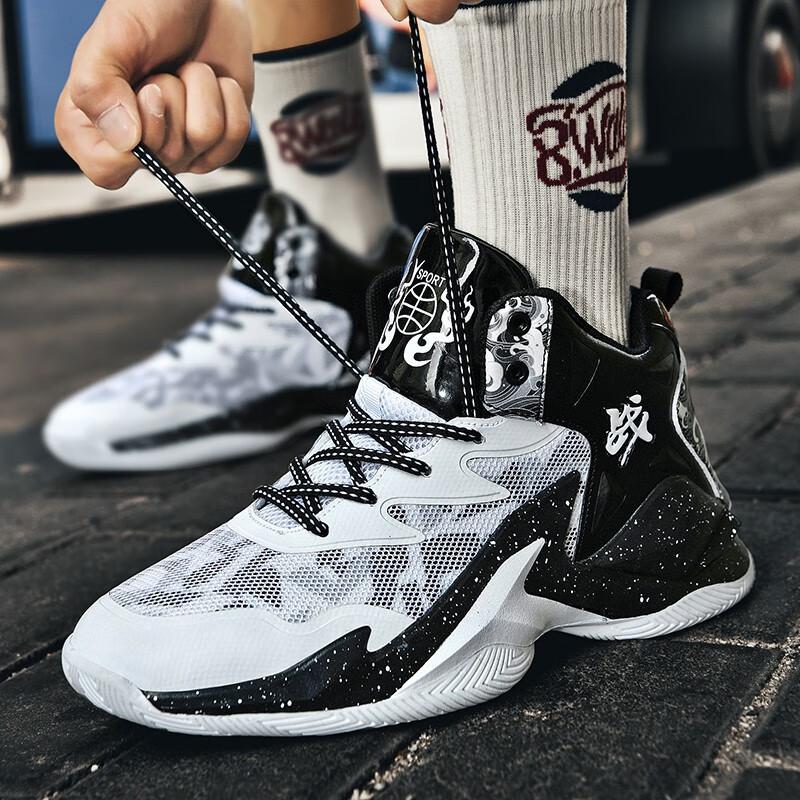 

Basketball shoes men s and women s summer new mesh breathable student trend sports shoes non-slip, wear-resistant and shock-absorbing high-top sneaker 35