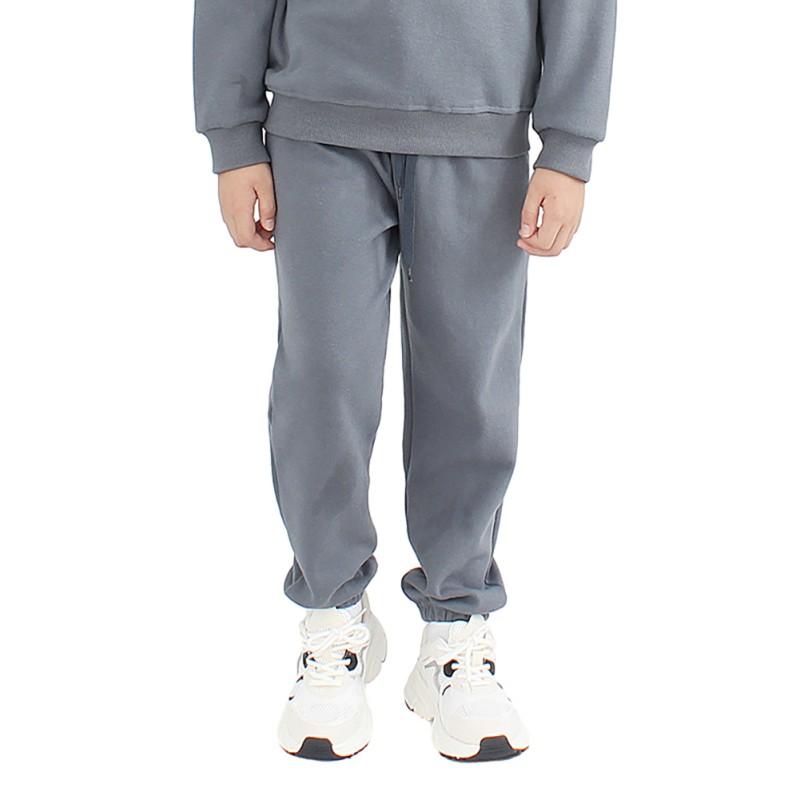 Dětské chlapecké ležérní tepláky jednobarevné volné sportovní kalhoty se stahovací šňůrkou