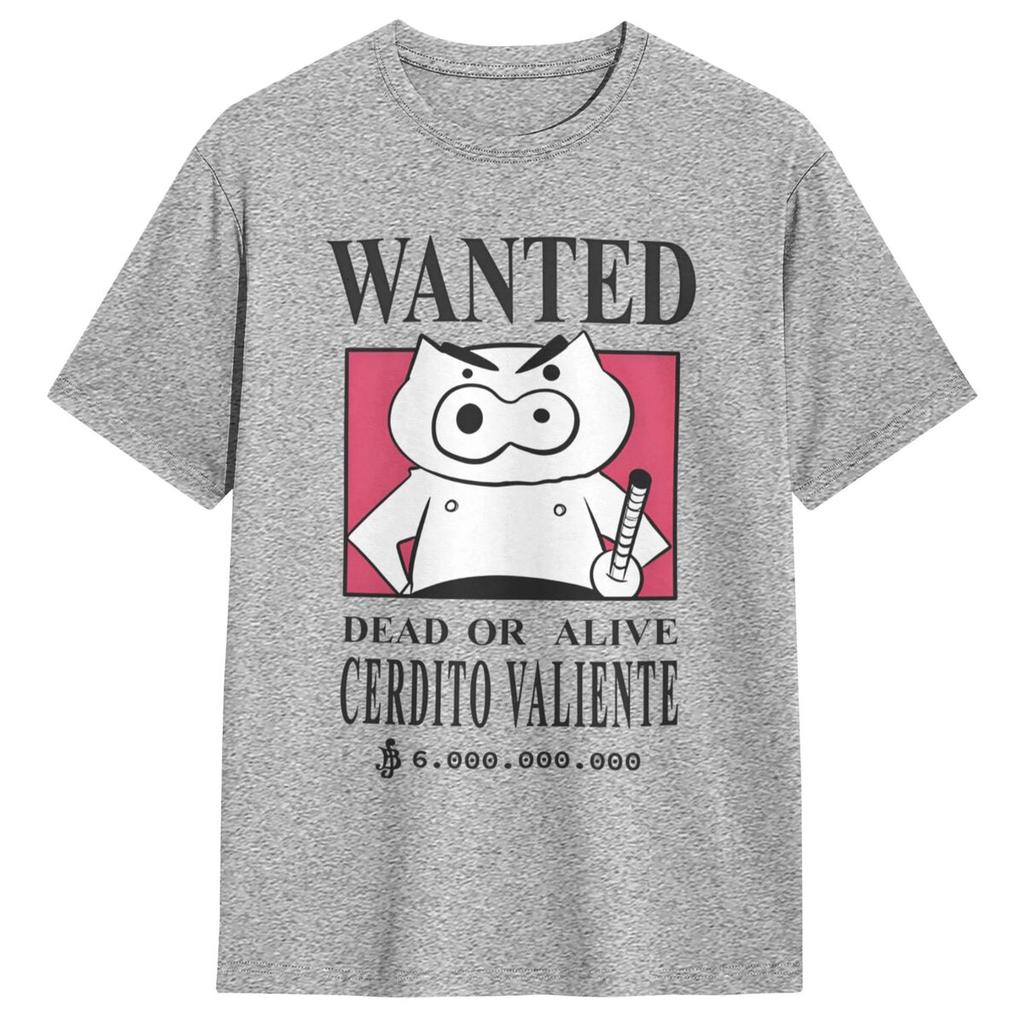 WANTED BRAVE PIG Crayon Shin Chan T Shirt Adult Vintage Cotton T-Shirts Summer Comfortable Tee Shirt Loose Big Size Tops