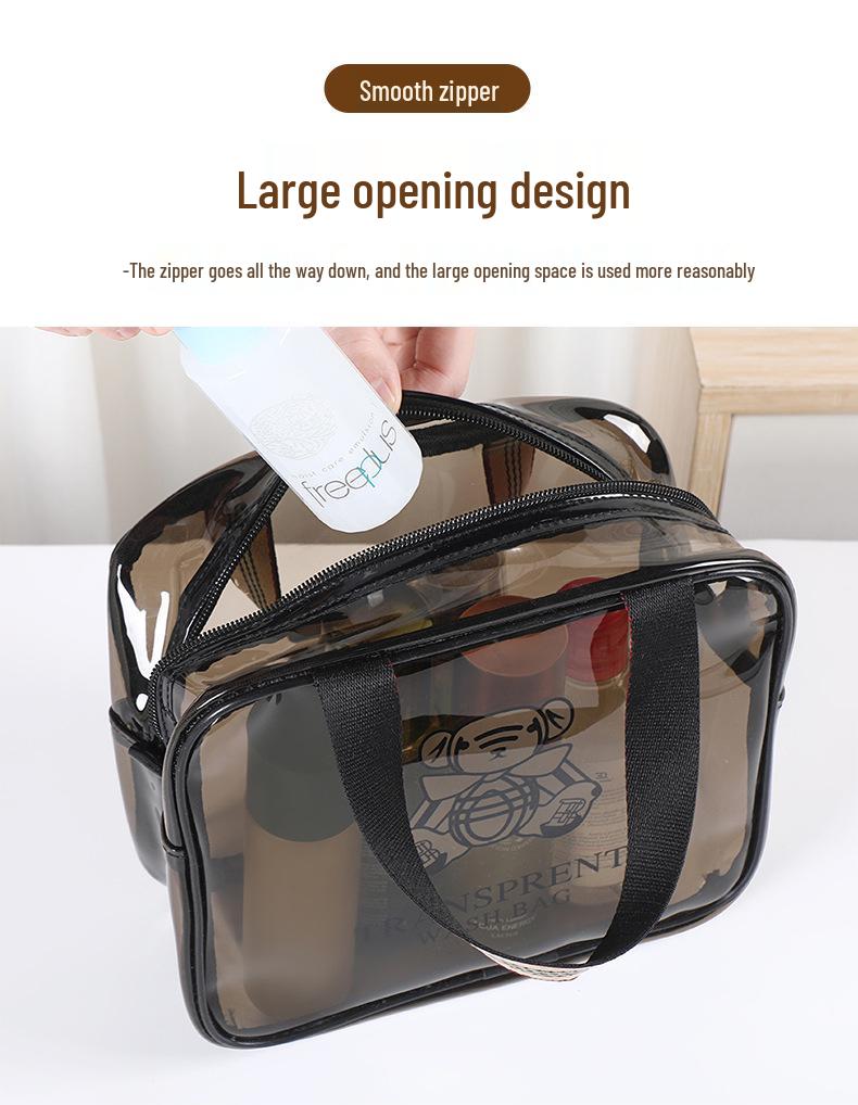 Thickened Waterproof PVC Toiletry & Makeup Travel Organizer Bag with Large Capacity