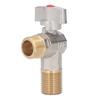 G1/2 Thread Brass Triangle Valve Large Flow Cold Hot Water Angle Stop Valve for Kitchen Bathroom