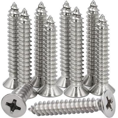 Stainless Steel Countersunk Head Screw Cross Flat Head Self Tapping Screw Plasterboard Wood Screw Repair Fastener Assortment Kit