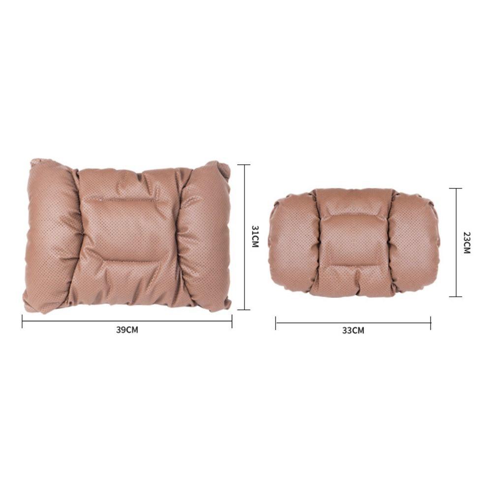 Practical Bubble Cotton Car Seat Cushion Multifunctional Anti-Stain Car Headrest Support Breathable Leather Neck Pillow