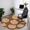 1pc Cookie Circle Office Round Area Rug,  Mat Suitable ForOffice, Under Office Chairs Bedroom Living Room Home Decor, Room Deco