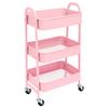 Carrello portascomparti con ruote carrello da cucina con ruote 3 ripiani carrello mobile organizer per camera da letto bagno ufficio,carrello multiuso
