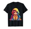 Rainbow Girl Long Hair Rainbow Style Kids T-Shirt