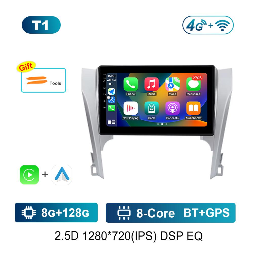 Wireless Carplay Android OS 10'' for Toyota Camry 2011 - 2014 Video Multimedia Player DSP Stereo 4G IPS Screen GPS Navi WiFi