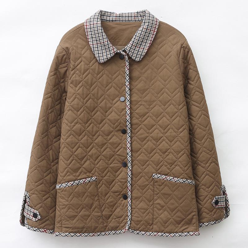 Mom's 2024 Fashionable Winter Cotton Coat for Middle-aged Women - Loose, Lightweight, and Padded Jacket