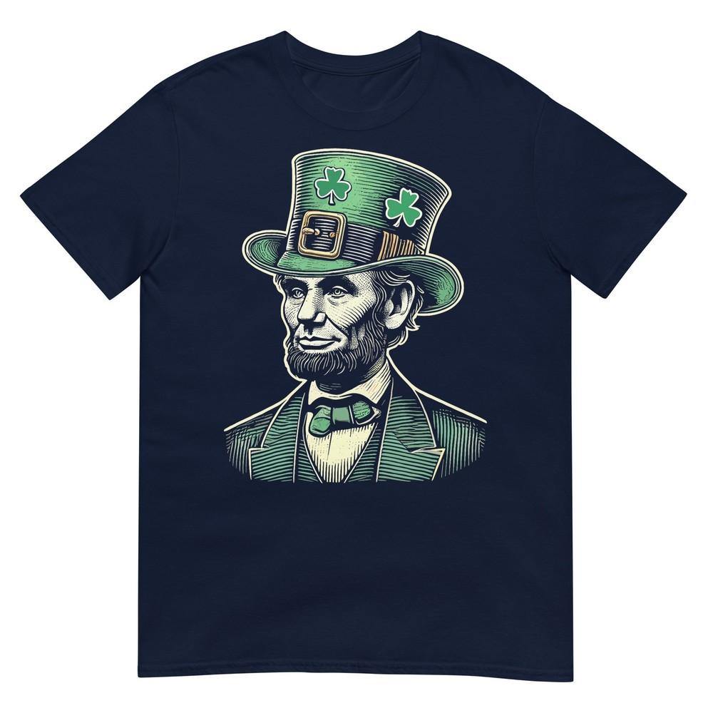 Unisex Patriotic St Patricks Day Irish Abraham Lincoln Funny TShirt