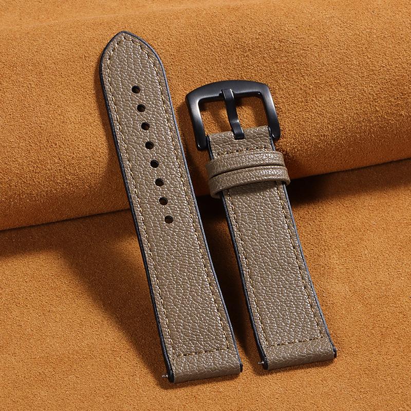 Handgefertigtes Retro Ölwachs Echtes Leder Kalbsleder Armband 20mm 22mm Schnellverschluss Damen Uhrenarmband Rindsleder Armband Zubehör