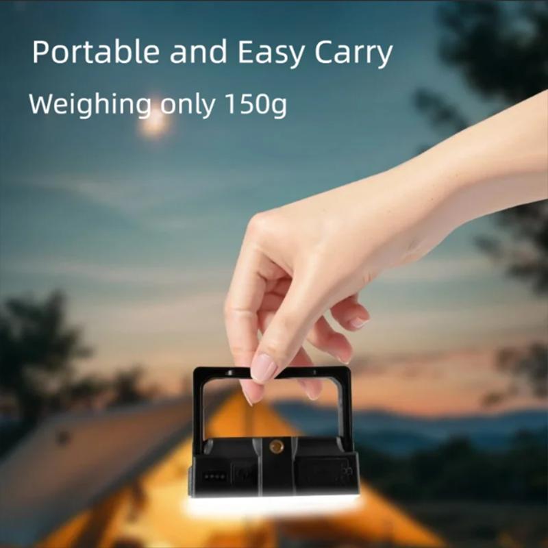 Super Bright Solar Work Light LED Portable Flood Lights with Stand 4Modes Waterproof Rechargeable Outdoor Lamp for Job Site Camping