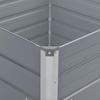Raised Garden Bed 100 X 100 X 45 Cm Galvanized Steel Gray