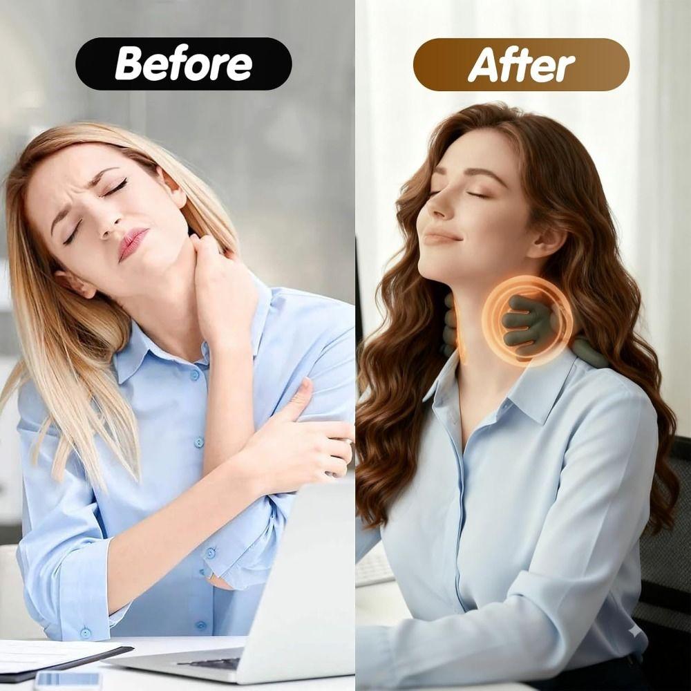 Heating Compress Heated Neck Massager Bionic Hand Shoulder Massager  for Back Neck