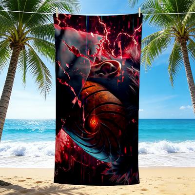 1Pc Powerful Dark Energy Burst Beach Towel Quick Dry Multiuse For Beach Pool Gym Yoga Home Travel Christmas Halloween Xmas Gift S1406