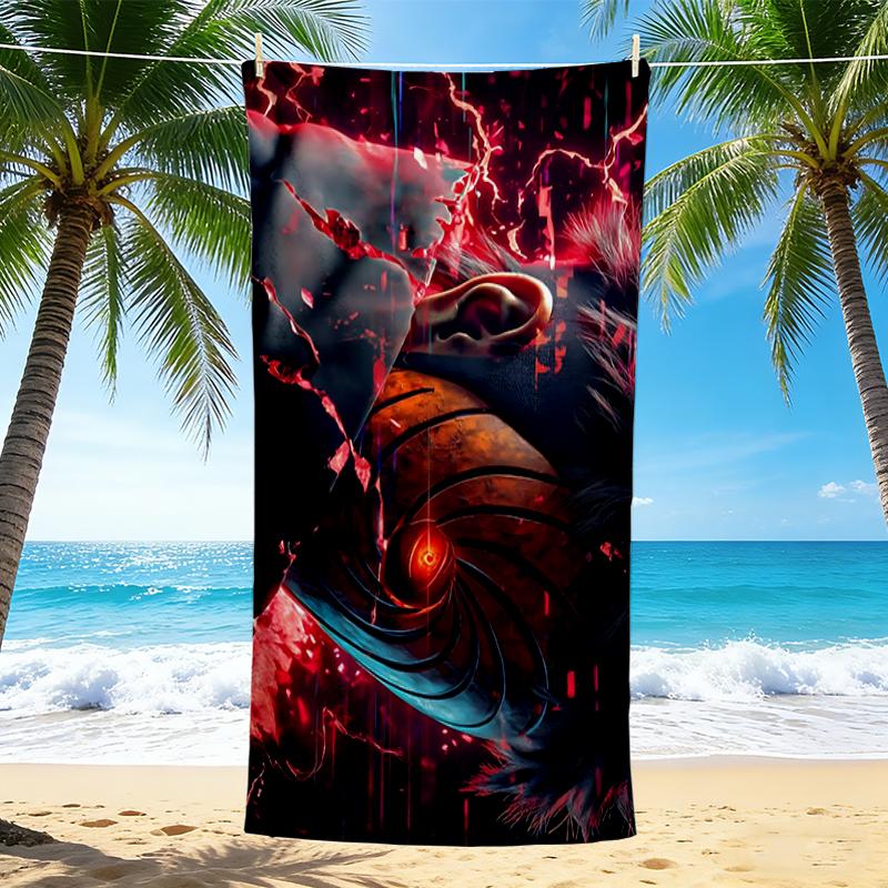 1Pc Powerful Dark Energy Burst Beach Towel Quick Dry Multiuse For Beach Pool Gym Yoga Home Travel Christmas Halloween Xmas Gift S1406