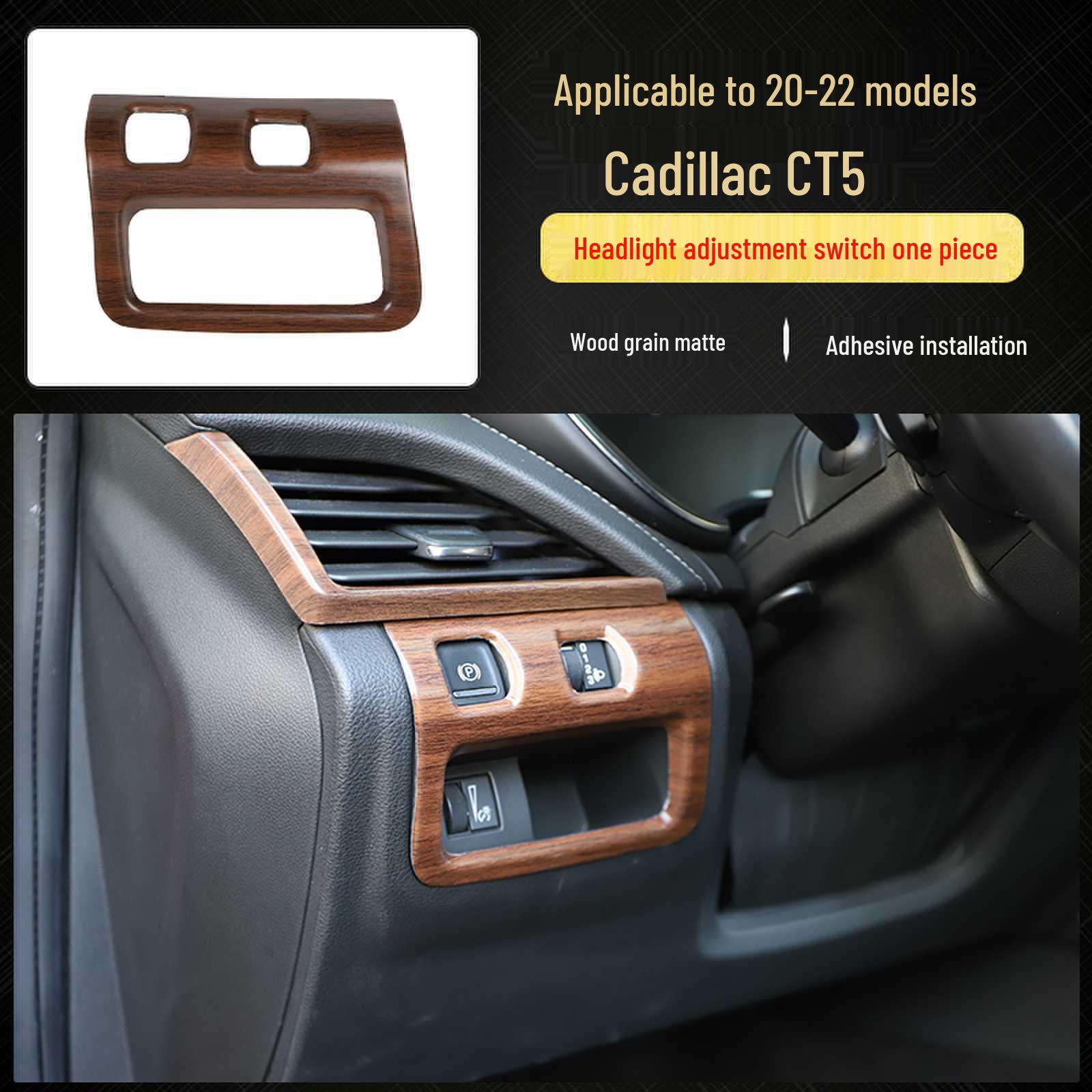 Cadillac CT5 (20-22) Carbon Fiber Interior Trim for Steering Wheel & Console
