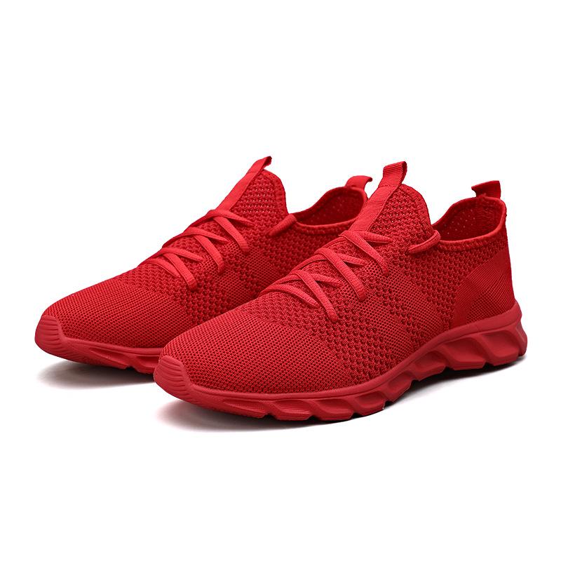 Plus Size Men's 48 Lightweight Flyknit Running Shoes - Trendy, Breathable Casual Sports Sneakers for Summer