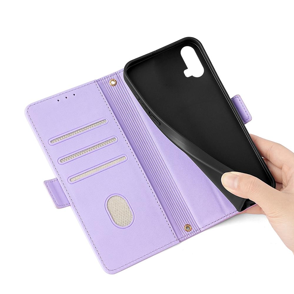 For Motorola Moto G34 5G Leather Wallet Case RFID Blocking Stand Cover with Hand Strap