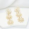 Factory Fashion Retro Style Flower Stud Earrings Light Luxury High Sense Gold Stamen Niche Design Earrings Earrings