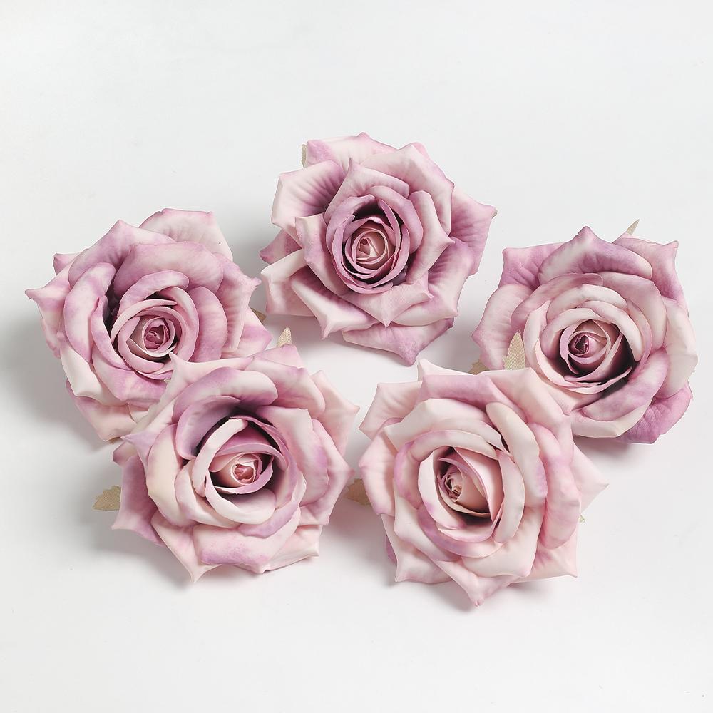 3/5/10Pcs Rose Artificial Silk Fake Flowers for Home Room Decoration DIY Accessories 8cm Fake Flowers Wedding Brides Party Decor