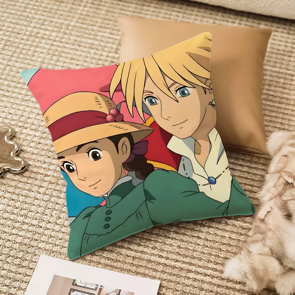 H-Ходячий замок Хаула Наволочка Антипылевой клещ Невидимая молния Диван Кровать 12x12Inch