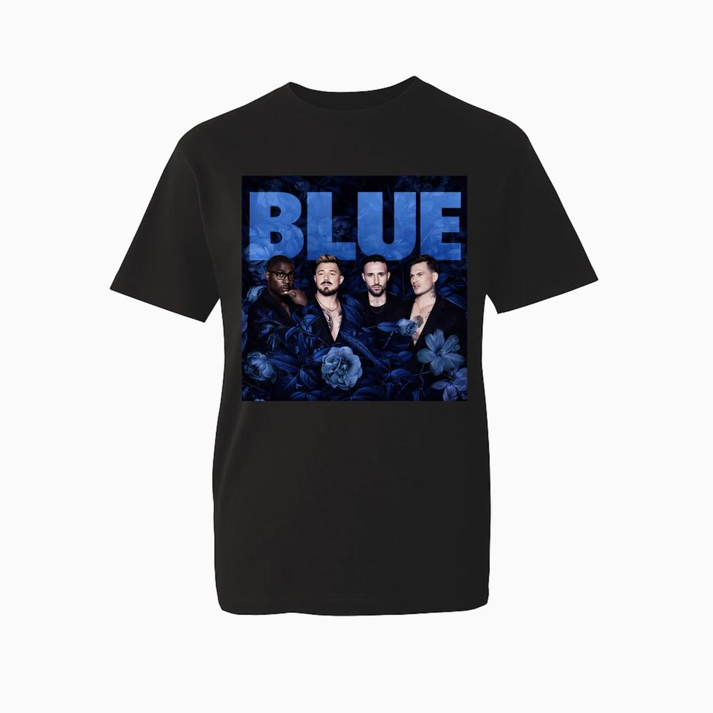 Bloemrijke Muziek Groep T-shirt Blauw Jongensband Reünie Grafisch Concert Unisex T-Top