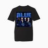 Bloemrijke Muziek Groep T-shirt Blauw Jongensband Reünie Grafisch Concert Unisex T-Top