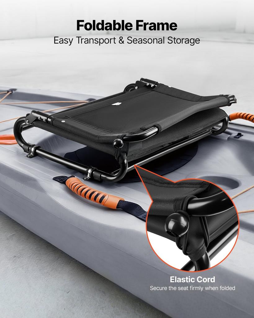 Kayak Seat, 1 Pack 20 mm Raised Height, Foldable Seat with Back Support, Replacement Upgrade for Tamarack, Tahoma, Tioga, Spitfire, Kenai & Daylite,