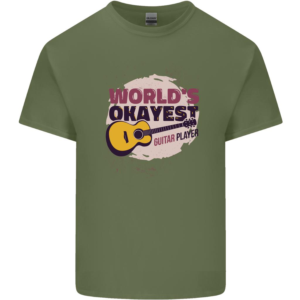 Worlds Okayest Guitar Player Funny Unisexs Light Cotton TShirt