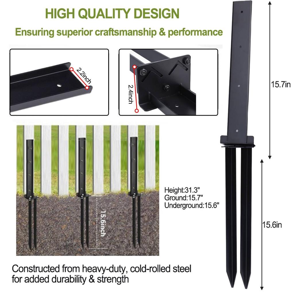 1pc Fence Post Anchor Repair Kit Approx.15.6*15.7*2.4*2.2 Inches