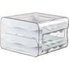^Refrigerator Egg Storage Box Drawer-type Storage Double-layer Pull-out Box for Egg Herme Bolsos Large Capacity 32 Compartments