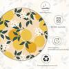 Miyotaa Lemon Fruit Shower Curtain Set 60Wx71H Inches Cute Yellow Plant Leaves Fresh Polyester Waterproof Cloth Bathroom Curtain