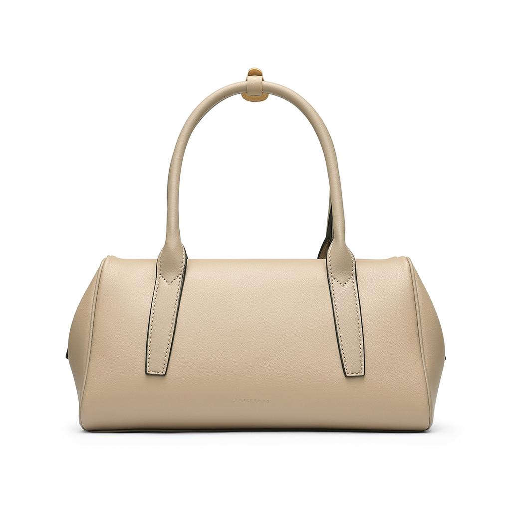 New JAGUAR Synthetic Leather Shoulder Bag, Handbag Women's Ecru/Black/Sand JL12301931