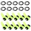 MUQZI Sports Accessory 10 Set Adjustable Fishing Rod Hook Keeper Rubber Rings Lure Bait Jig Holder