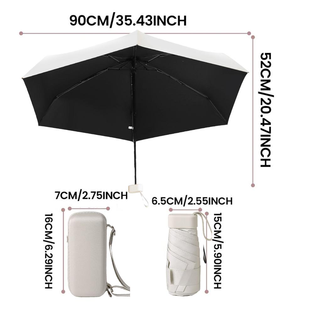 Sun Shade Umbrella Outdoor Portable Upf 50 Small Lightweight & Tiny Umbrella Mini Waterproof Umbrella Travel-Ready Open Diameter